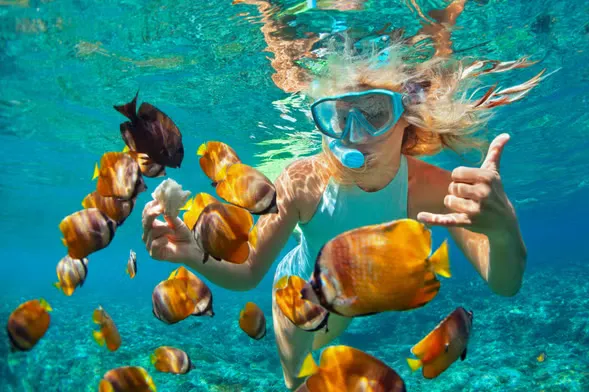 Snorkel en la Laguna Azul de Padangbai